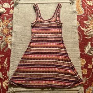 Free people tank dress women’s sweater dress soft stretchy colorful stripes S/P